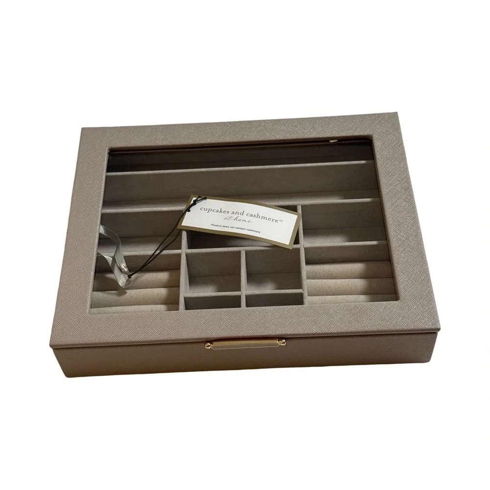 cupcakes & cashmere Taupe Jewelry Organizer